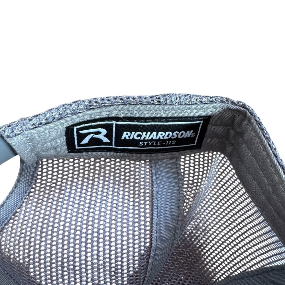 Richardson 112 Trucker Hat Mens Navy Blue Mesh Snapback Baseball Cap Logo - Picture 6 of 6